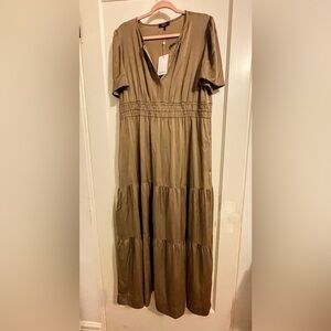 Quince Tan Maxi Dress